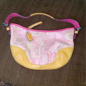 Pink Monogram Coach Mini Purse